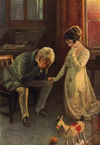El viejo Sedley confiesa el verdadero estado de las cosas a Amelia de Charles Crombie